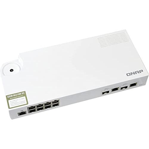 QNAP QSW-M2108-2C, Management Switch, 8 poort 2.5Gbps, 2-poorts 10Gbps SFP+/ NBASE-T Combo. Eenvoudig beheer met webbrowser.