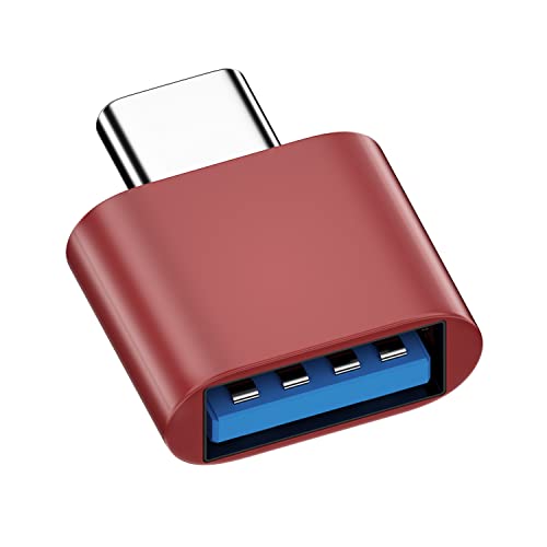 Yafe USB C-naar-USB-adapter, usb-c naar USB 3.0-adapter, USB type-C naar USB-adapter (rood)