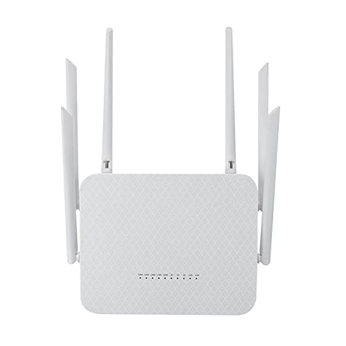 Zerthaus Wifi-router 4G WLAN-router 1200Mbps 2,4G + 6 antennes Gigabit 4G voor thuis en op kantoor (EU-stekker)