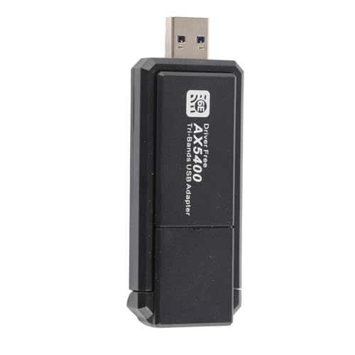 Zerone 6E WiFi-netwerkadapter, USB WiFi-adapter 5400Mbps USB-Netwerkkaart met Triple Band 2.4G 5G 6G USB WiFi-netwerkadapter Mini Draadloze Netwerkkaart voor 10 11
