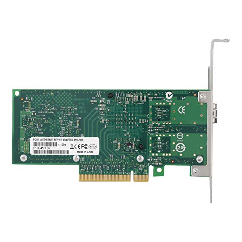 ASHATA Netwerkkaart, PCI-E-netwerkkaart voor X520-SR1 10G 82599EN DDR4-+ Ethernet-netwerkadapter E10G41BFSR, Desktop-netwerkkaart voor XP/Vista / 7/8/10 enz.