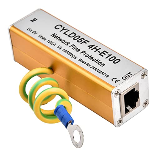 Sonew Overspanningsbeveiliging, RJ45 RJ11 Ethernet-netwerkadapter, netwerkoverspanningsbeveiliging, overspanningsbeveiliging, geschikt voor overspanningsbeveiliging