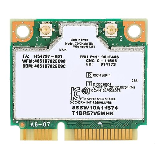 Gonetre Wifi-kaart Wifi-kaart voor voor Y510p Wifi-kaart 7260bn-kaart voor 7260 Bn 802.11b G N 04w3815 Mini Pci-E Wifi-kaartmodule voor Y510p Y410p Y430p