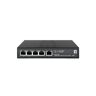 LevelOne GES-2105P Hilbert 5-Port Gigabit PoE Smart Lite Switch, 802.3at/af PoE, 4 PoE-uitgangen, 60 W PoE-prestatiebudget