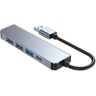 Zacoora 5-in-1 USB A hub met DC 5 W en 3 USB A-datapoorten (2301U)