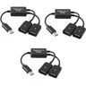 Hemoton Middelpunt 3 Stks 2 1 Usb-Hubs Usb-Connector Usb-hub