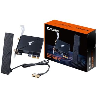 Gigabyte GC-WIFI7 carte réseau Interne WLAN/Bluetooth 5800 Mbit/s Gigabyte GC-WIFI7 carte réseau Interne WLAN/Bluetooth 5800 Mbit/s