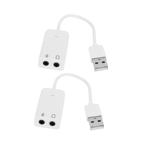 HOMSFOU 4 Stuks Computer Geluidskaart USB Geluidskaart Voor Laptop USB Geluidskaart 71 Externe Geluidskaart Voor Laptop USB Geluidskaart Adapter Geluid Voor Computer Notebook Stand-Alone