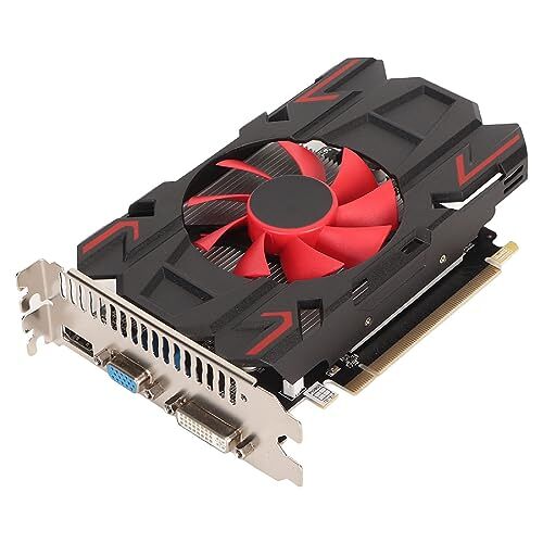 Sxhlseller HD7670 Grafische Kaart, 4GB DDR5 128bit Grafische Videokaarten 2560x1600, VGA DVI HDMI Grafische Gamekaart, Grafische Kaart met Enkele Ventilator, PCI Express 2.0 X16 (HD7670 4