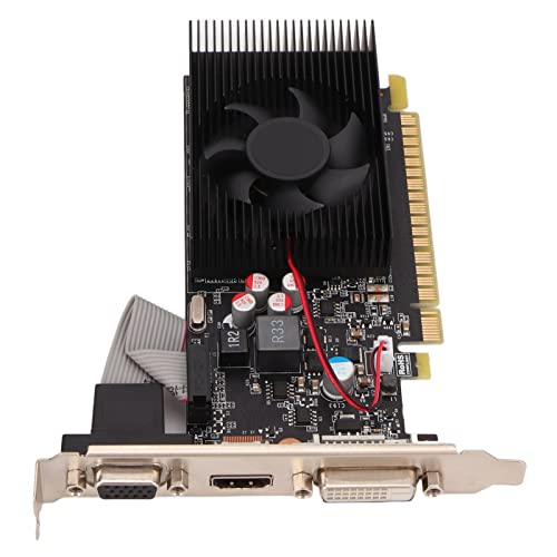 Elprico Grafische Kaart, GT730 Grafische Kaart, 128 Bit 4GB DRR3 PCI Express 2.0 X8, Low-profile Grafische Kaart, Videokaart voor Pc, DVI VGA Pc Dunne Grafische Kaart