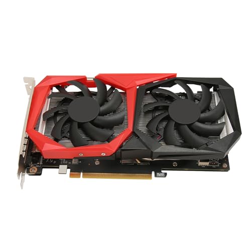 Bewinner Gaming Grafische Kaart, GTX1660 6G GDDR6 192Bit Grafische Kaart, VR Ready Level Grafische Kaarten, 8K HDR-ondersteuning HDMI Display Port, DVI Gaming Grafische Kaart met Dubbele