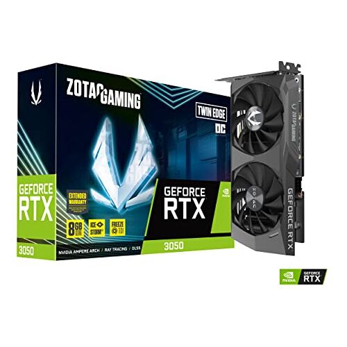 ZOTAC Nvidia GeForce RTX 3050 Twin Edge OC LHR 8 GB grafische kaart, zwart