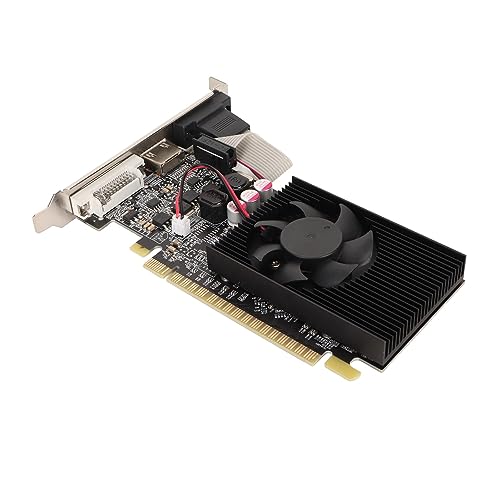 Tuwei 2GB GDDR3 Grafische Kaart, Grafische Kaart met Enkele Ventilator, Plug and Play, Energiebesparing, Sterke Beeldverwerking, Uitstekende Printplaat voor Pc-computer