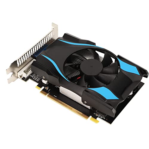 Bewinner HD7600 Grafische Kaart, 1GB DDR5 PCIE X16 Grafische Kaart voor Gaming, VGA DVI HDMI Grafische Kaarten voor Desktopcomputers, Grafische Kaart met Enkele Ventilator