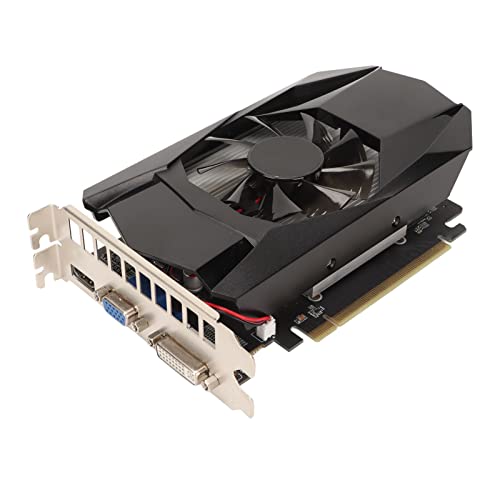 Jectse HD7670 Grafische Kaart, 4 GB 128 Bit GDDR5 Desktop Grafische Kaarten, 1000 MHz Kernfrequentie Ondersteunt DirectX 11 PCI Express X16 2.1 Gaming Grafische Kaart