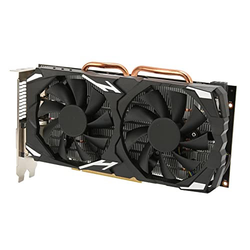 Annadue Gaming Grafische Kaart, 8GB GDDR5 256bit PCI Express 3.0 Grafische Kaart, Dual Cooling Fans Gaming Grafische Kaart, RX 580 Grafische Kaart voor Computer