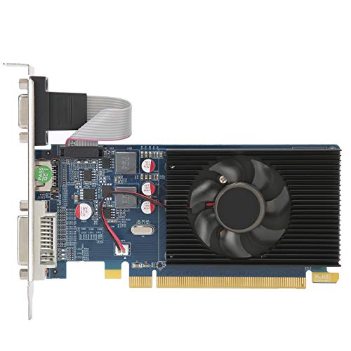 AYNEFY Grafische kaart 2G 64bit HD6450, desktop-grafische kaart voor PCI DDR3 PCI Express 3.0, stil, grafische kaart voor games, AMD computer grafische kaart