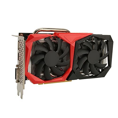 Asixxsix RTX2060 grafische kaart, 6GB GDDR6 192Bit PC Computer Grafische Kaart PCI Express 3.0 X16, 3D API 8K HDR 14000MHz Dubbele Fans Ultra HD Grafische Kaart Low Noise VR Grafische Kaart