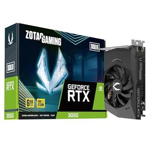 ZOTAC Gaming GeForce RTX 3050 6 GB GDDR6 Solo 96-bit 14 Gbps PCIE 4.0 Super Compacte Gaming Grafische Kaart, ZT-A30510G-10L ZOTAC Gaming GeForce RTX 3050 6 GB GDDR6 Solo 96-bit 14 Gbps PCIE 4.0 Super Compacte Gaming Grafische Kaart, ZT-A30510G-10L