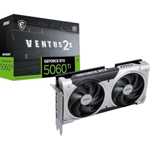 MSI NVIDIA GeForce RTX 5060 Ti 8G Ventus 2X OC Plus grafische kaart 8 GB GDDR7 (28 GB/s /128 bit), PCIe 5.0 dubbele ventilator (2 x STORMFORCE-ventilatoren), HDMI 2.1b, DisplayPort 2.1b MSI NVIDIA GeForce RTX 5060 Ti 8G Ventus 2X OC Plus grafische kaart 8 GB GDDR7 (28 GB/s /128 bit), PCIe 5.0 dubbele ventilator (2 x STORMFORCE-ventilatoren), HDMI 2.1b, DisplayPort 2.1b