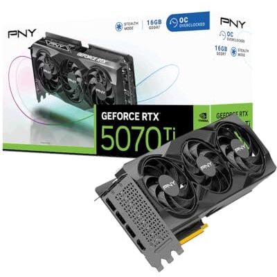 PNY Triple GeForce RTX 5070 Ti OC 16GB GDDR7 256 bit HDMI/DP grafische kaart PNY Triple GeForce RTX 5070 Ti OC 16GB GDDR7 256 bit HDMI/DP grafische kaart