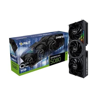 Palit GeForce RTX 5080 GamingPro OC V1 (16 GB GDDR7/PCI Express 5.0/2700MHz/30000MHz) Palit GeForce RTX 5080 GamingPro OC V1 (16 GB GDDR7/PCI Express 5.0/2700MHz/30000MHz)