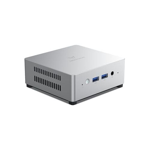 MINIS FORUM UN100L Mini PC, Intel N100-processor, 16 GB RAM LPDDR5, 512 GB SSD, 4 C/4T minicomputer, DP/HDMI/USB C, 4 USB-A, 1 xTF-poort, WiFi 5 en BT5.1