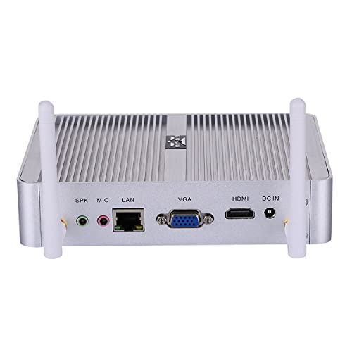 Partaker Fanless Mini PC, Desktop Computer, Micro PC, Mini Computer Intel Core i5 4200Y Processor,(Silver), HD, VGA, LAN, WiFi, Win 10 Pro, 8GB Ram 256GB SSD