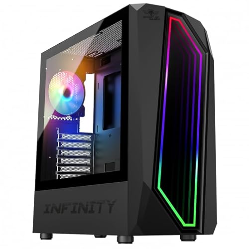 Generic Desktop PC Windows 11 Pro Gebruiksklaar Office-suite en gratis antivirus (Infinity RGB behuizing, Ryzen 5 / 32 GB / SSD 480 Gigas)