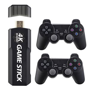 ASVIL GD10 Retro Game Stick, Dual Draadloze Controllers Ingebouwde 30.000+ Games 64GB 4K HDMI HD Output Plug and Play Video Games Console, voor Computer, TV, Monitor, Projector