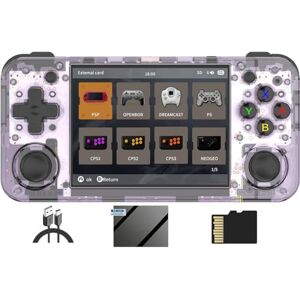 Cawevon RG35XX H Handheld Game Console, 3,5 inch IPS scherm Retro Video Games Console, Ingebouwde 64G TF-kaart 5528 Games, Ondersteuning 5G WiFi Bluetooth HDMI TV-uitgang