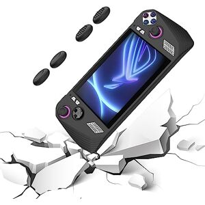 KSIEE Game Console Protector voor ROG Ally, zachte siliconen beschermende huid mouw, flexibele full body protector met 4 duimgrepen gameconsole cover beschermer voor ROG Ally Handheld gameconsole