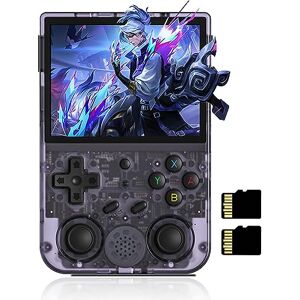 Mengtech RG353V Draagbare gameconsole, compatibel met Dual OS Android 11 en Linux-systeem, ondersteunt 2.4G/5G WiFi 4.2 Bluetooth 64G SD-kaart, 3200 mAh batterij met hoge capaciteit, paars transparant Mengtech RG353V Draagbare gameconsole, compatibel met Dual OS Android 11 en Linux-systeem, ondersteunt 2.4G/5G WiFi 4.2 Bluetooth 64G SD-kaart, 3200 mAh batterij met hoge capaciteit, paars transparant