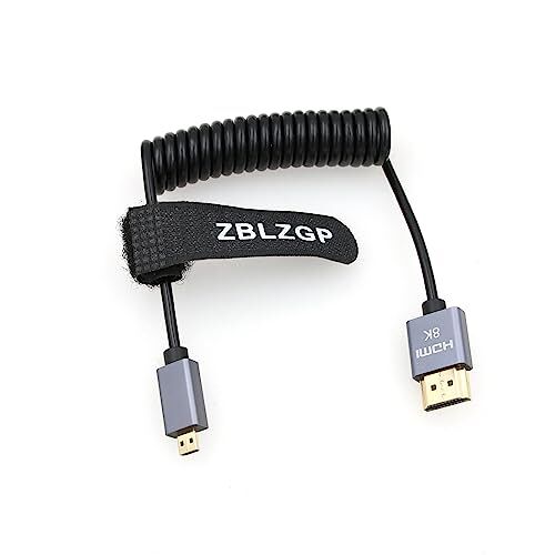 ZBLZGP 8K HDMI-kabel, HDMI 2.1, HDMI-kabel, voor Xbox-serie, X, PS5, PS4, PS4, Chromebook, laptops, 60 Hz, HDMI-splitterkabel, digitale kabel (micro-HDMI naar HDMI, opgerold)