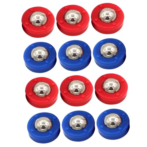 Happyyami 12 Stuks sjoelbak op tafel accessoires voor tafelvoetbalspellen sjoelbak pucks speelgoed- hockey pucks grappige rollende ballen benodigdheden voor rollende ballen mini