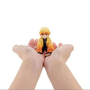 HeRfst Agatsuma Zenitsu Q versión Anime Figura Lindo Juego de Dibujos Animados Anime Personaje muñeca PVC Model Colección decoración de Escritorio estatuas Anime Regalo para fanáticos del Anime