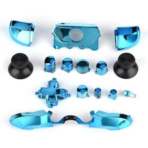 Socobeta Vervangende knopkit Volledige mod. Vervang onderdeel Compatibel met Xbox One Controller 3,5 mm jack(Blauw)