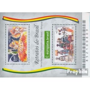 Prophila Collection Brazilië Block 157 (compleet.Kwestie.) 2011 Diploma. Relaties België (Postzegels voor verzamelaars)