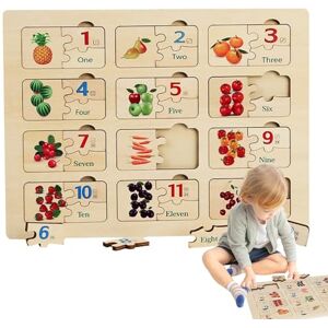 TARAKO Leerpuzzel voor peuternummers   Nummermatchspel   Speelgoed voor vroege ontwikkeling, activiteitenbord voor kinderdag, verjaardag, Kerstmis, Pasen