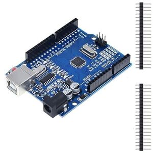 ElectroWorldFR UNO R3 kaart controller board ATmega328P en CH340 microcontroller, compatibel met Arduino