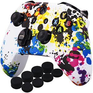 YoRHa Afdrukken Rubber Siliconen Cover Skin Case voor Xbox One S/X Controller x 1 (Graffiti) Met PRO Thumb Grips x 8 YoRHa Afdrukken Rubber Siliconen Cover Skin Case voor Xbox One S/X Controller x 1 (Graffiti) Met PRO Thumb Grips x 8