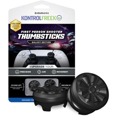 KontrolFreek FPS Freek Galaxy Black Xbox Thumb Grips Performance Thumbsticks voor Xbox Series X S & Xbox One-controller Stickverlengers voor precisie en doel 1 hoogbouw, 1 middenbouw zwart KontrolFreek FPS Freek Galaxy Black Xbox Thumb Grips Performance Thumbsticks voor Xbox Series X S & Xbox One-controller Stickverlengers voor precisie en doel 1 hoogbouw, 1 middenbouw zwart