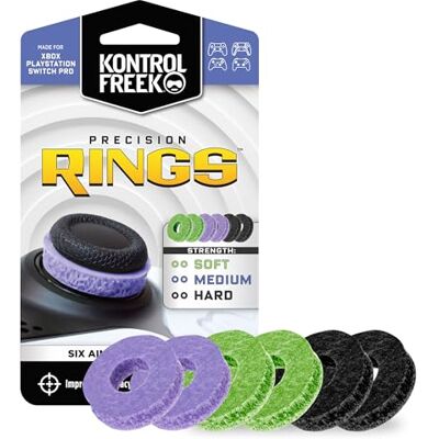 KontrolFreek Precision Rings Aim Assist Motion Control voor PlayStation 4 (PS4), Xbox One, Switch Pro en Scuf Controller Gemengde kracht Groen, Paars, Zwart KontrolFreek Precision Rings Aim Assist Motion Control voor PlayStation 4 (PS4), Xbox One, Switch Pro en Scuf Controller Gemengde kracht Groen, Paars, Zwart