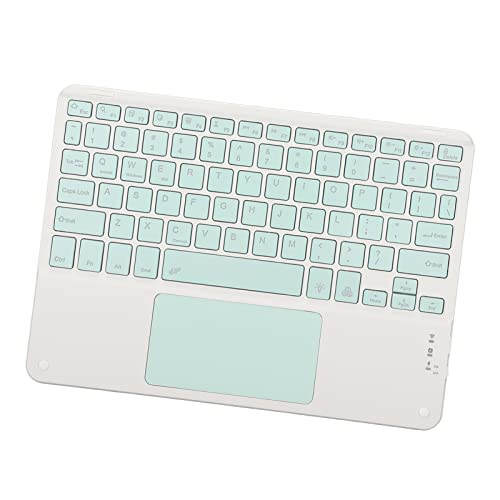 Naroote Draadloos Toetsenbord met Touchpad, Draadloos Touchpad-toetsenbord 10 Inch voor op Reis (cyaan)