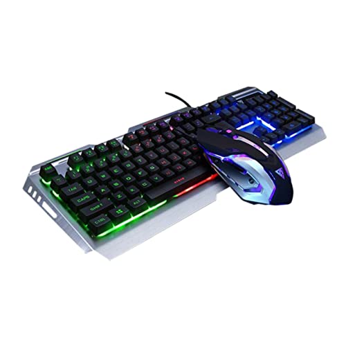 BESTonZON mechanisch gaming-toetsenbord mechanisch toetsenbord verlicht toetsenbord tegenlicht toetsenborden usb-toetsenbord cool led-toetsenbord Mechanisch gevoel set muis v1