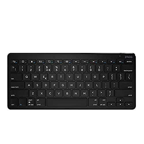 ZAGG 103202229 Toetsenbord Bluetooth QWERTY UK Engels Zwart Toetsen (Mini, Draadloos, Bluetooth, Bluetooth, Bluetooth, Zwart)