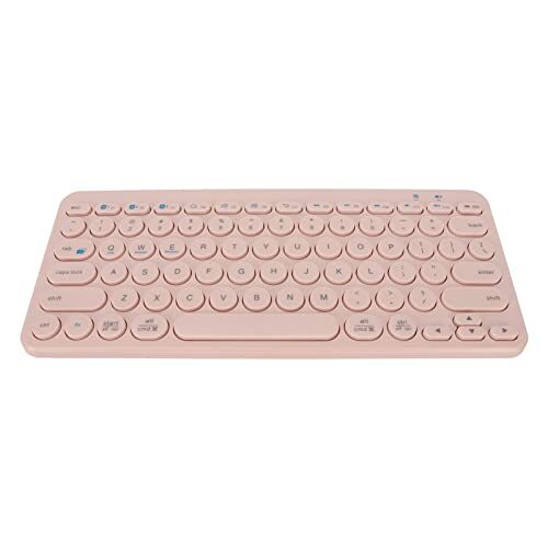HEEPDD Toetsenbord, ergonomisch draadloos toetsenbord met 78 toetsen voor IOS (roze)