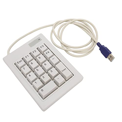 Zunate DX 18A Mechanisch Numeriek Toetsenblok, USB ABS Plug And Play Bedraad 18 Toetsen Numpad, Black Axis Digital Keyboard, voor Financiën, Bankieren, Boekhouden