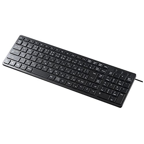 SANWA SUPPLY SKB-SL26BK Clavier USB QWERTY Anglais, Japonais Claviers (standaard, avec Fil, USB, Clavier Membrane, QWERTY)