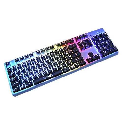 Biwwubik Keycaps met 104 toetsen met achtergrondverlichting en transparant ABS met achtergrondverlichting voor Cherry6.25X en Shafttoetsenbord